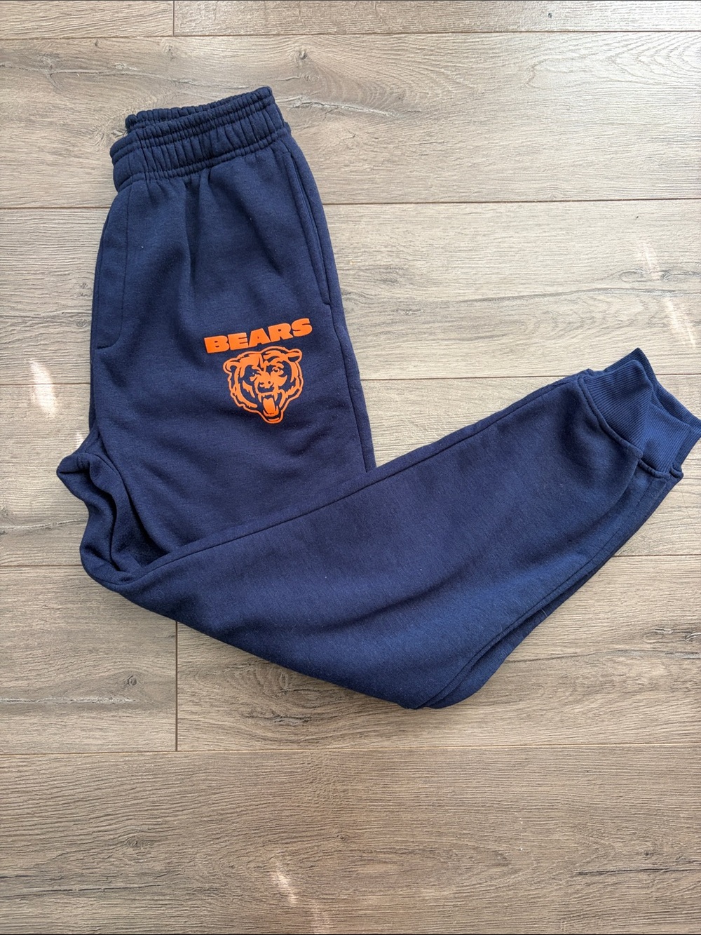 NFL Kids Navy Chicago Bears Jogger Sweatpants. Boys size 14/16